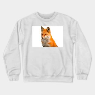 Red fox in low poly geometric design Crewneck Sweatshirt